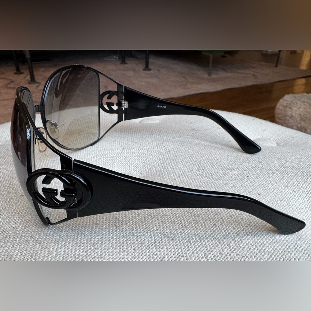 Gucci Sunglasses GG 2794/S 65ZZR  All Black Wrap Vintage Rare Oversized - Picture 6 of 13